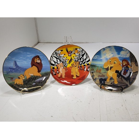 Bradford Exchange Lion King Plate Lot of 3 Circle of Life  Father Like Son - Picture 1 of 12